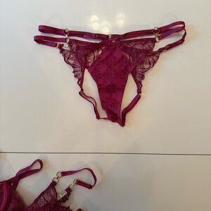 Lace Women's Panties - Fuchsia